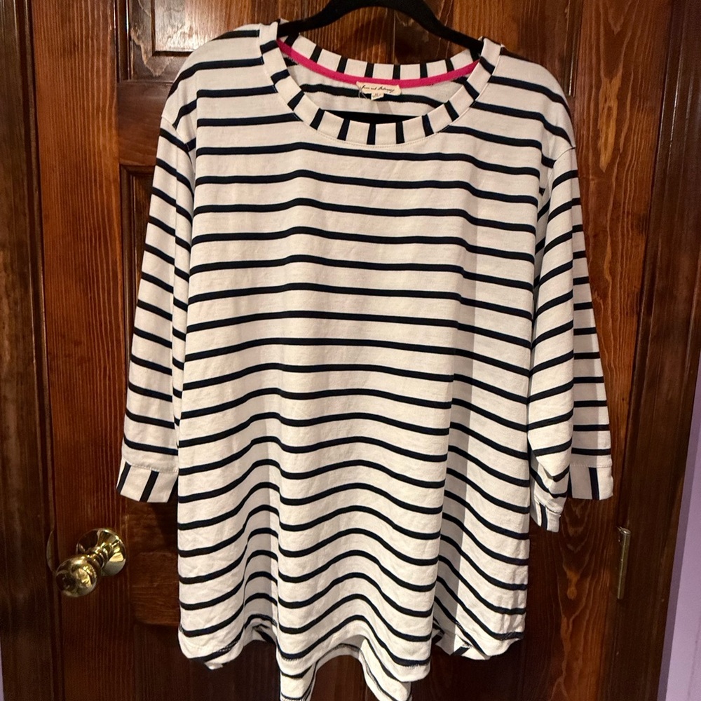 Striped Black and White Top